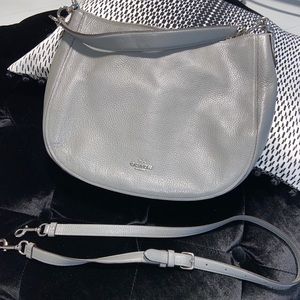 Like-new COACH grey shoulder bag